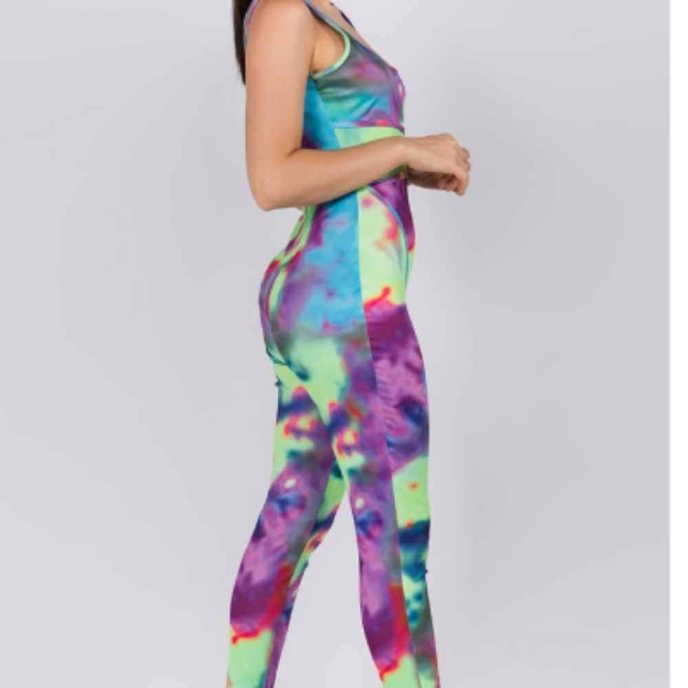Neon jumpsuit multi color